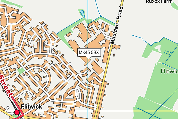 MK45 5BX map - OS VectorMap District (Ordnance Survey) MK45 5BX map - OS VectorMap District (Ordnance Survey)