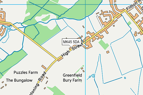 MK45 5DA map - OS VectorMap District (Ordnance Survey) MK45 5DA map - OS VectorMap District (Ordnance Survey)