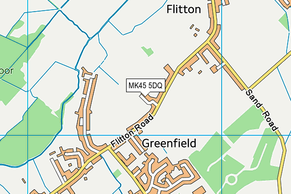 MK45 5DQ map - OS VectorMap District (Ordnance Survey)