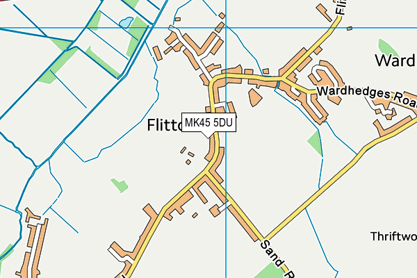 MK45 5DU map - OS VectorMap District (Ordnance Survey)