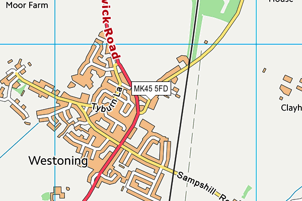 MK45 5FD map - OS VectorMap District (Ordnance Survey) MK45 5FD map - OS VectorMap District (Ordnance Survey)
