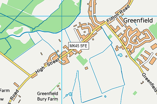MK45 5FE map - OS VectorMap District (Ordnance Survey) MK45 5FE map - OS VectorMap District (Ordnance Survey)