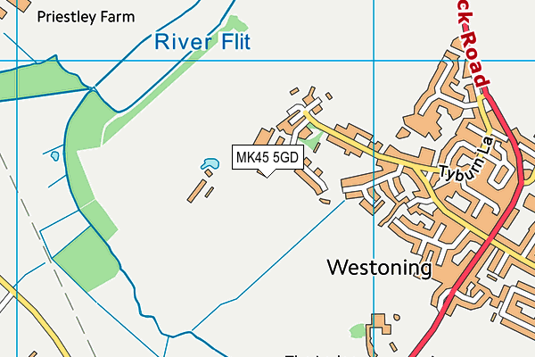 MK45 5GD map - OS VectorMap District (Ordnance Survey) MK45 5GD map - OS VectorMap District (Ordnance Survey)