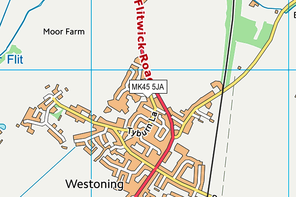 MK45 5JA map - OS VectorMap District (Ordnance Survey) MK45 5JA map - OS VectorMap District (Ordnance Survey)