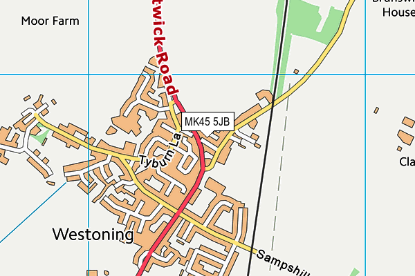 MK45 5JB map - OS VectorMap District (Ordnance Survey) MK45 5JB map - OS VectorMap District (Ordnance Survey)