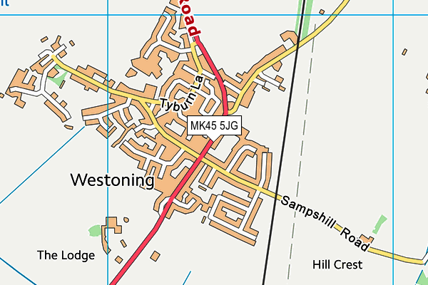 MK45 5JG map - OS VectorMap District (Ordnance Survey) MK45 5JG map - OS VectorMap District (Ordnance Survey)
