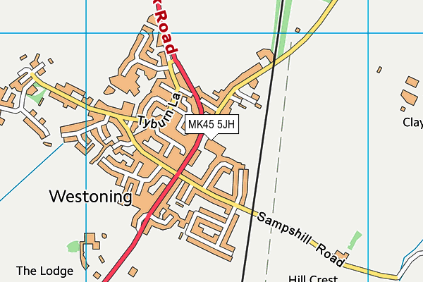 MK45 5JH map - OS VectorMap District (Ordnance Survey) MK45 5JH map - OS VectorMap District (Ordnance Survey)