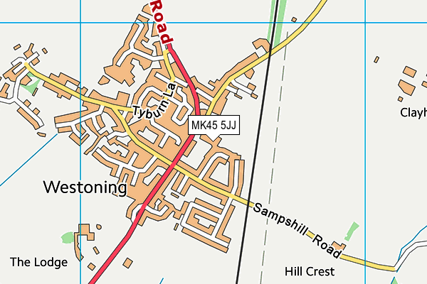 MK45 5JJ map - OS VectorMap District (Ordnance Survey) MK45 5JJ map - OS VectorMap District (Ordnance Survey)
