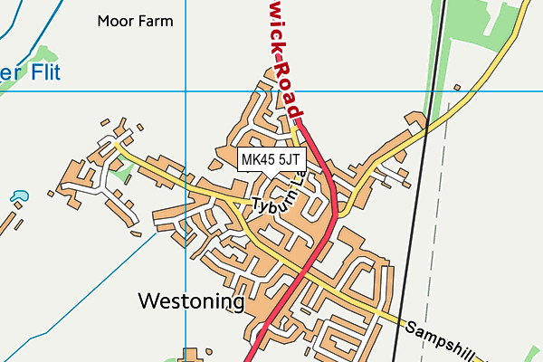 MK45 5JT map - OS VectorMap District (Ordnance Survey) MK45 5JT map - OS VectorMap District (Ordnance Survey)