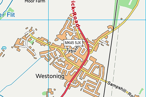 MK45 5JX map - OS VectorMap District (Ordnance Survey) MK45 5JX map - OS VectorMap District (Ordnance Survey)