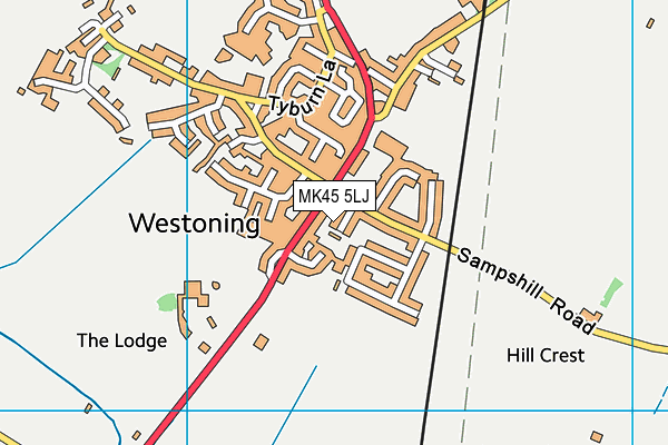MK45 5LJ map - OS VectorMap District (Ordnance Survey) MK45 5LJ map - OS VectorMap District (Ordnance Survey)