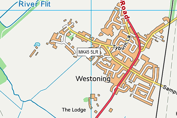 MK45 5LR map - OS VectorMap District (Ordnance Survey)