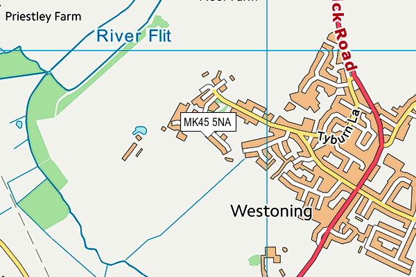 MK45 5NA map - OS VectorMap District (Ordnance Survey) MK45 5NA map - OS VectorMap District (Ordnance Survey)