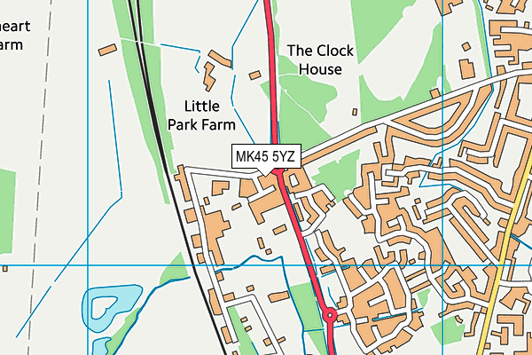 MK45 5YZ map - OS VectorMap District (Ordnance Survey) MK45 5YZ map - OS VectorMap District (Ordnance Survey)