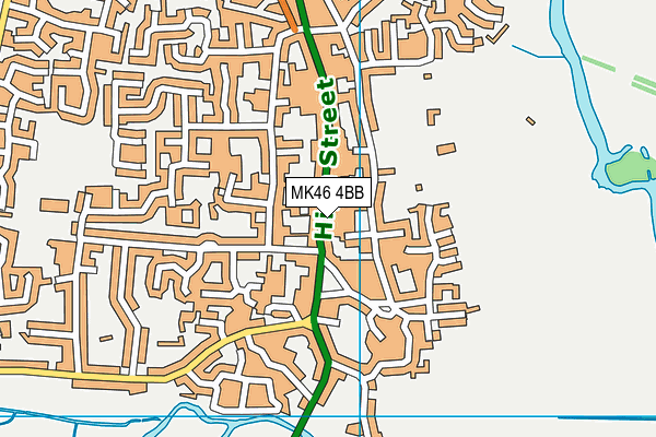 MK46 4BB map - OS VectorMap District (Ordnance Survey) MK46 4BB map - OS VectorMap District (Ordnance Survey)