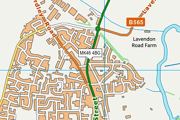 MK46 4BG map - OS VectorMap District (Ordnance Survey) MK46 4BG map - OS VectorMap District (Ordnance Survey)