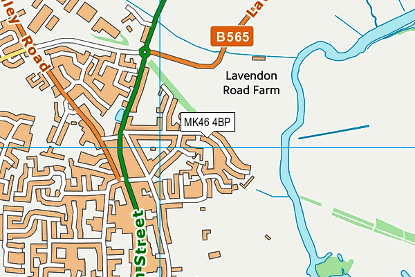 MK46 4BP map - OS VectorMap District (Ordnance Survey) MK46 4BP map - OS VectorMap District (Ordnance Survey)