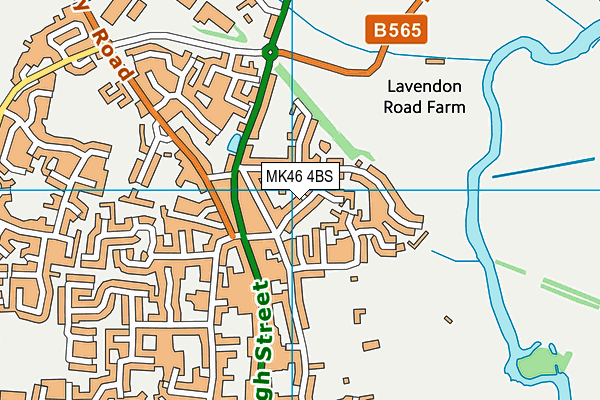 MK46 4BS map - OS VectorMap District (Ordnance Survey) MK46 4BS map - OS VectorMap District (Ordnance Survey)