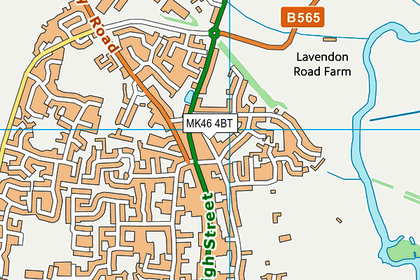 MK46 4BT map - OS VectorMap District (Ordnance Survey) MK46 4BT map - OS VectorMap District (Ordnance Survey)