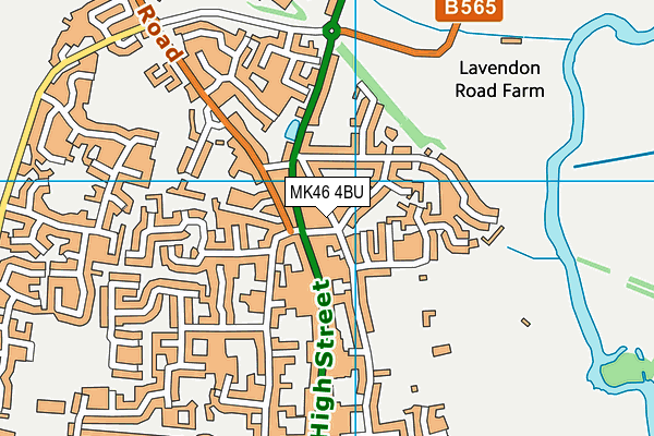 MK46 4BU map - OS VectorMap District (Ordnance Survey) MK46 4BU map - OS VectorMap District (Ordnance Survey)