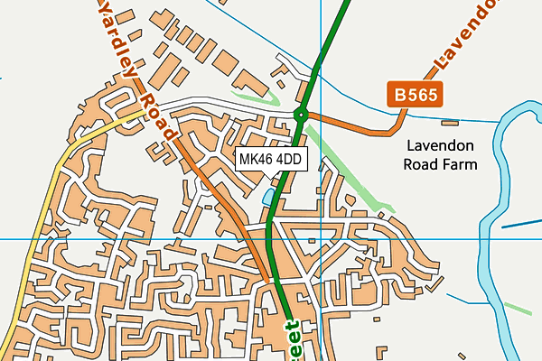 MK46 4DD map - OS VectorMap District (Ordnance Survey) MK46 4DD map - OS VectorMap District (Ordnance Survey)