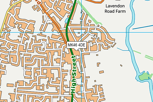 MK46 4DE map - OS VectorMap District (Ordnance Survey)