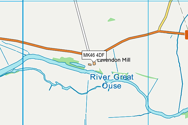 MK46 4DF map - OS VectorMap District (Ordnance Survey)