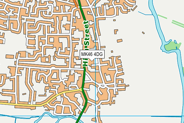 MK46 4DG map - OS VectorMap District (Ordnance Survey) MK46 4DG map - OS VectorMap District (Ordnance Survey)