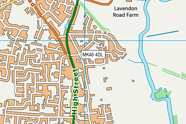 MK46 4DL map - OS VectorMap District (Ordnance Survey) MK46 4DL map - OS VectorMap District (Ordnance Survey)