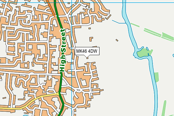 MK46 4DW map - OS VectorMap District (Ordnance Survey) MK46 4DW map - OS VectorMap District (Ordnance Survey)