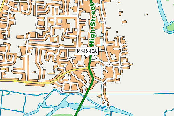 MK46 4EA map - OS VectorMap District (Ordnance Survey) MK46 4EA map - OS VectorMap District (Ordnance Survey)