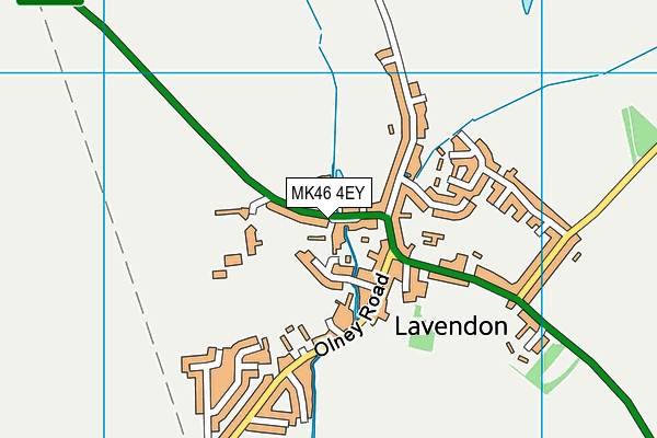 MK46 4EY map - OS VectorMap District (Ordnance Survey)