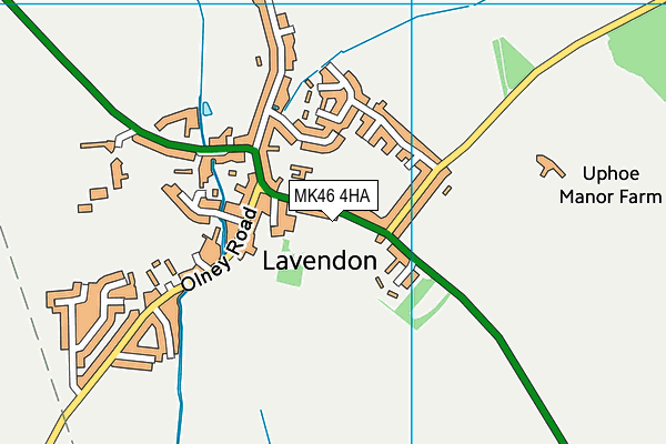 MK46 4HA map - OS VectorMap District (Ordnance Survey)