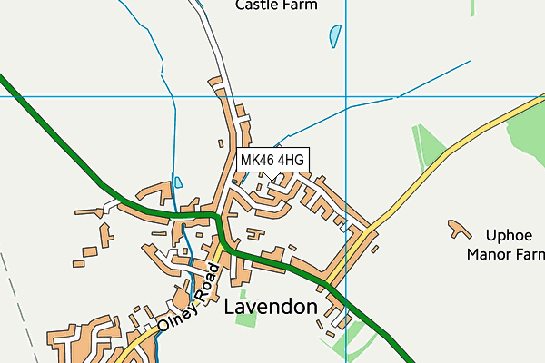 MK46 4HG map - OS VectorMap District (Ordnance Survey)