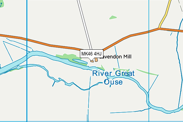 MK46 4HJ map - OS VectorMap District (Ordnance Survey)