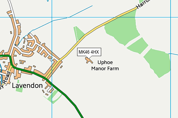 MK46 4HX map - OS VectorMap District (Ordnance Survey)
