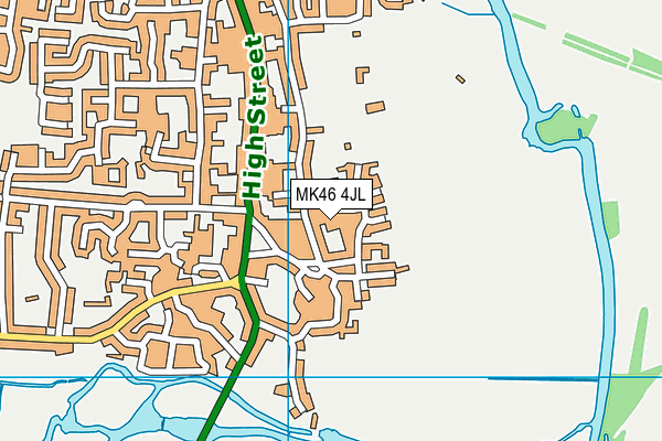 MK46 4JL map - OS VectorMap District (Ordnance Survey)