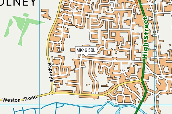 MK46 5BL map - OS VectorMap District (Ordnance Survey) MK46 5BL map - OS VectorMap District (Ordnance Survey)