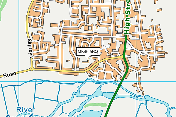 MK46 5BQ map - OS VectorMap District (Ordnance Survey) MK46 5BQ map - OS VectorMap District (Ordnance Survey)