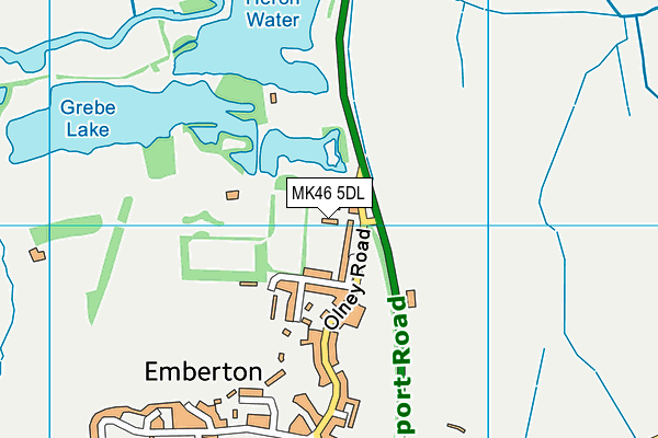 MK46 5DL map - OS VectorMap District (Ordnance Survey) MK46 5DL map - OS VectorMap District (Ordnance Survey)