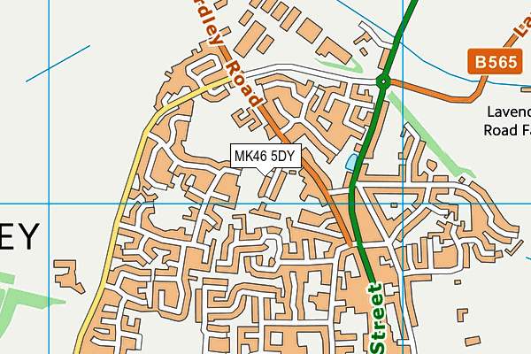 MK46 5DY map - OS VectorMap District (Ordnance Survey) MK46 5DY map - OS VectorMap District (Ordnance Survey)