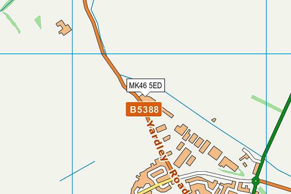 MK46 5ED map - OS VectorMap District (Ordnance Survey) MK46 5ED map - OS VectorMap District (Ordnance Survey)
