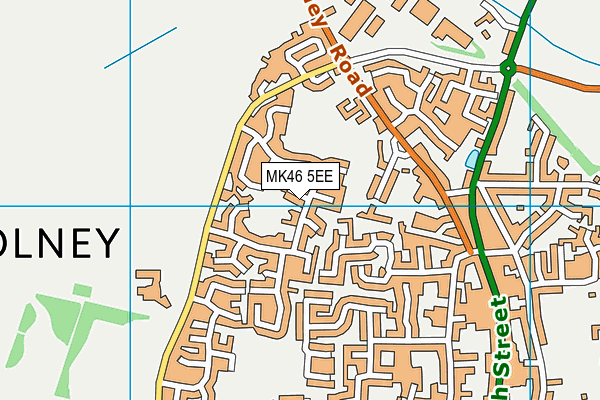 MK46 5EE map - OS VectorMap District (Ordnance Survey) MK46 5EE map - OS VectorMap District (Ordnance Survey)