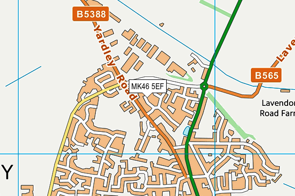 MK46 5EF map - OS VectorMap District (Ordnance Survey) MK46 5EF map - OS VectorMap District (Ordnance Survey)
