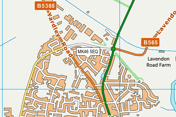 MK46 5EQ map - OS VectorMap District (Ordnance Survey) MK46 5EQ map - OS VectorMap District (Ordnance Survey)