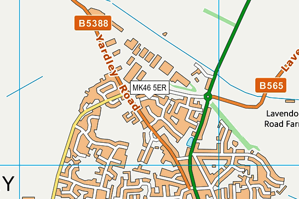 MK46 5ER map - OS VectorMap District (Ordnance Survey) MK46 5ER map - OS VectorMap District (Ordnance Survey)