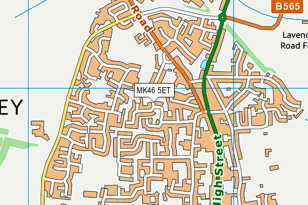 MK46 5ET map - OS VectorMap District (Ordnance Survey) MK46 5ET map - OS VectorMap District (Ordnance Survey)