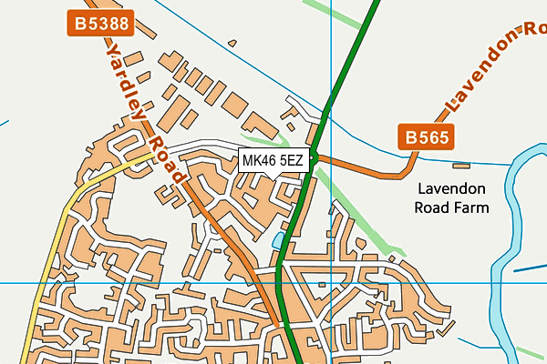 MK46 5EZ map - OS VectorMap District (Ordnance Survey) MK46 5EZ map - OS VectorMap District (Ordnance Survey)