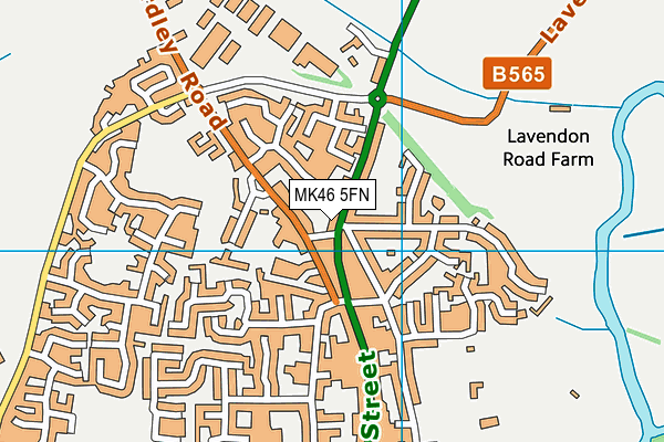 MK46 5FN map - OS VectorMap District (Ordnance Survey) MK46 5FN map - OS VectorMap District (Ordnance Survey)