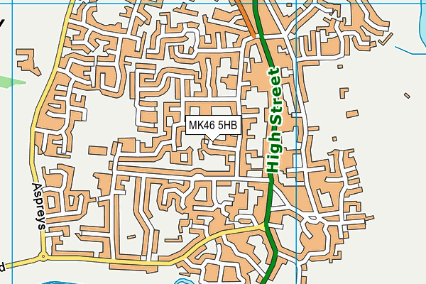 MK46 5HB map - OS VectorMap District (Ordnance Survey) MK46 5HB map - OS VectorMap District (Ordnance Survey)